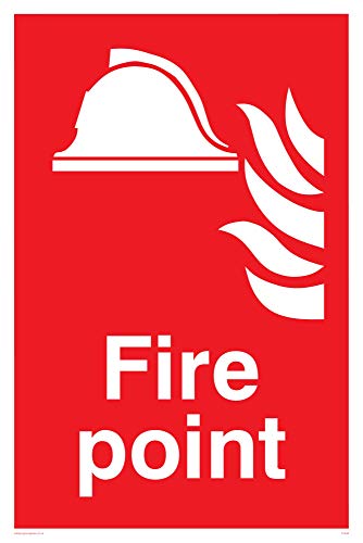 Viking Schilder fv344-a2p-v "FIRE POINT" Zeichen, Vinyl/Aufkleber, 400 mm H x 600 mm W von Viking Signs