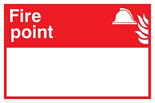 Viking Schilder fv345-a2l-v "FIRE POINT mit blanko, Zeichen, Vinyl-Aufkleber, 600 mm H x 400 mm W von Viking Signs