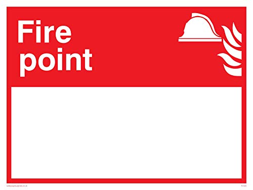 Viking Schilder fv345-a3l-v "FIRE POINT mit blanko, Zeichen, Vinyl-Aufkleber, 400 mm H x 300 mm W von Viking Signs