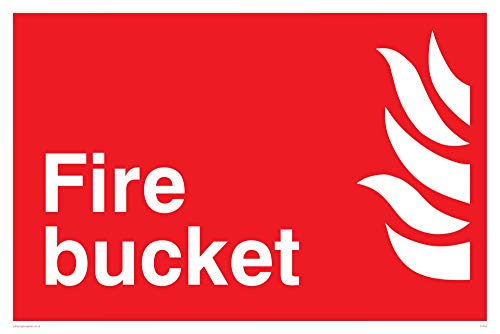 Viking Schilder fv352-a2l-v "FIRE Bucket" Zeichen, Vinyl/Aufkleber, 600 mm H x 400 mm W von Viking Signs