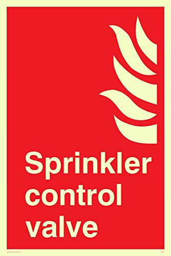 Viking Schilder fv357-a4p-pv "Sprinkler Control Valve" Zeichen, Foto Leuchtziffern Vinyl Aufkleber, 200 Mm H x 300 mm W von Viking Signs