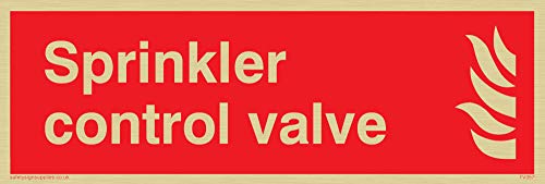Viking Schilder fv357-l15-gv "Sprinkler Control Valve" Zeichen, Vinyl gold Aufkleber, 150 Mm H x 50 mm w von Viking Signs