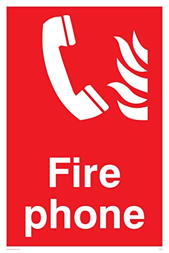 Viking Schilder fv363-a4p-v "FIRE PHONE Fire Sicherheit Zeichen, Vinyl/Aufkleber, 200 Mm H x 300 mm W von Viking Signs