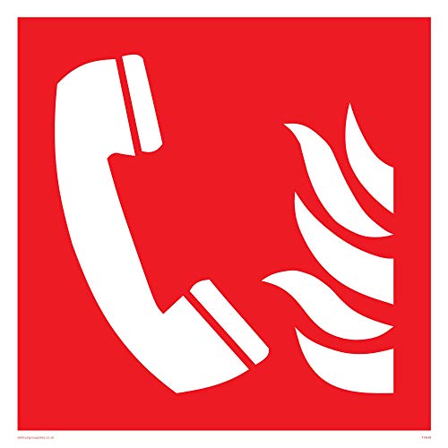 Viking Schilder fv649-s40–3 m Fire Phone Symbol Zeichen, Kunststoff, 3 mm starr, 400 mm H x 400 mm W von Viking Signs