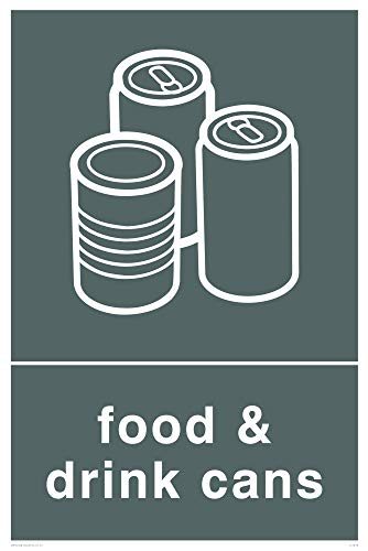 Viking Schilder ij1419-a4p-5 C recycling-food und Dosen Zeichen, 5-mm Correx, 300 mm H x 200 mm W von Viking Signs