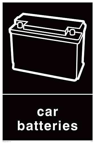 Viking Schilder ij1425-a4p-ac recycling-car Batterien Schild aus Aluminium, Composite, 300 mm H x 200 mm W von Viking Signs