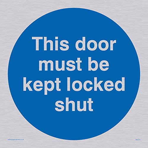 Viking Schilder ma215-s15-sv "Diese Tür muss gehalten Locked Shut" Sign, silber Vinyl, 150 mm x 150 mm Viking Schilder ma215-s15-sv "Diese Tür muss gehalten Locked Shut" Sign, silber Vinyl, 150 mm x 150 mm von Viking Signs