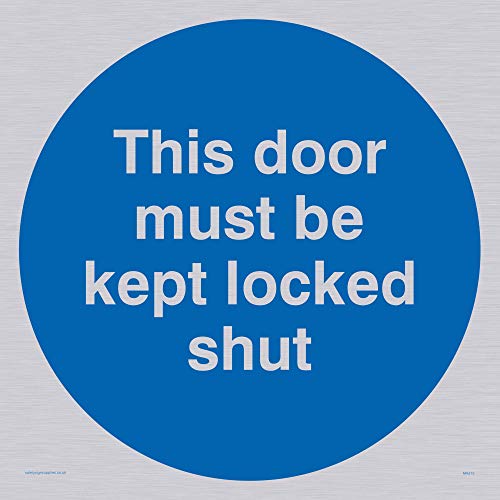 Viking Schilder ma215-s40-sv "Diese Tür muss gehalten Locked Shut" Sign, silber Vinyl, 400 mm x 400 mm Viking Schilder ma215-s40-sv "Diese Tür muss gehalten Locked Shut" Sign, silber Vinyl, 400 mm x 400 mm von Viking Signs