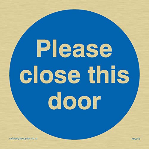 Viking Schilder ma218-s85-gv "Please Close This Door"-Zeichen, gold Vinyl, 85 mm x 85 mm Viking Schilder ma218-s85-gv "Please Close This Door"-Zeichen, gold Vinyl, 85 mm x 85 mm von Viking Signs