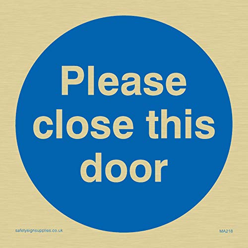 Viking Schilder ma218-s85-gv "Please Close This Door"-Zeichen, gold Vinyl, 85 mm x 85 mm von Viking Signs