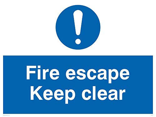 Viking Schilder ma226-a3l-v "FIRE ESCAPE Keep Clear" Zeichen, Vinyl, 300 mm H x 400 mm W Viking Schilder ma226-a3l-v "FIRE ESCAPE Keep Clear" Zeichen, Vinyl, 300 mm H x 400 mm W von Viking Signs
