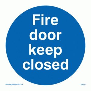 Viking Schilder ma231-s15-v "FIRE DOOR KEEP geschlossen Zeichen, Vinyl, 150 mm H x 150 mm W von Viking Signs