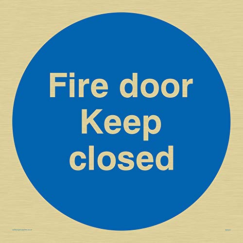 Viking Schilder ma231-s40-gv "FIRE DOOR KEEP geschlossen Zeichen, Gold Vinyl, 400 mm H x 400 mm W Viking Schilder ma231-s40-gv "FIRE DOOR KEEP geschlossen Zeichen, Gold Vinyl, 400 mm H x 400 mm W von Viking Signs