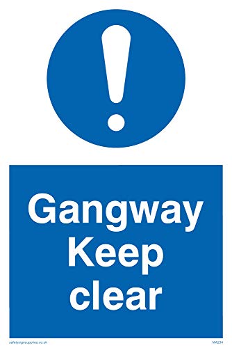 Viking Schilder ma234-a6p-v "gangway Keep Clear Schild, Vinyl, 150 mm H x 100 mm W Viking Schilder ma234-a6p-v "gangway Keep Clear Schild, Vinyl, 150 mm H x 100 mm W von Viking Signs