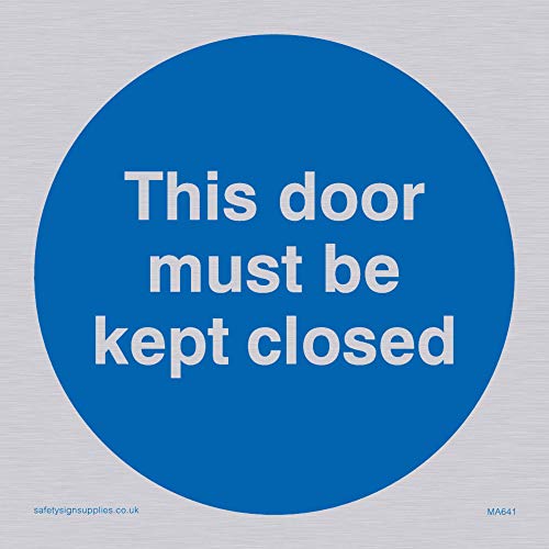 Viking Schilder ma641-s85-sv "Diese Tür müssen geschlossen" Sign, silber Vinyl, 85 mm H x 85 mm w Viking Schilder ma641-s85-sv "Diese Tür müssen geschlossen" Sign, silber Vinyl, 85 mm H x 85 mm w von Viking Signs