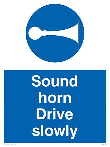Viking Schilder mc1478-a3p-v "Sound Horn Drive langsam" Zeichen, Vinyl, 400 mm H x 300 mm W von Viking Signs