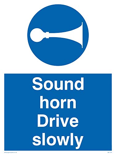 Viking Schilder mc1478-a5p-v "Sound Horn Drive langsam" Zeichen, Vinyl, 200 mm H x 150 mm W von Viking Signs