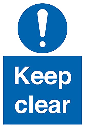 Viking Schilder mc519-a2p-v "Keep Clear Sign, Vinyl-, 600 mm H x 400 mm W von Viking Signs