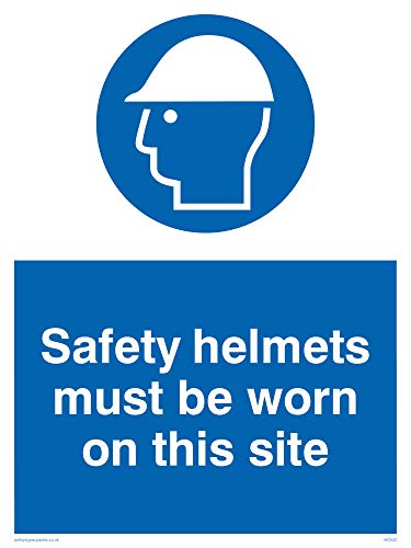 Viking Schilder mc522-a3p-ac "Sicherheit Helme zu tragen, auf dieser Seite" Schild aus Aluminium, Composite, 400 mm H x 300 mm W von Viking Signs
