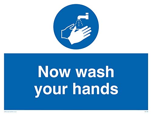 Viking Schilder mh198-a3l-v "Now Wash Your Hands"-Zeichen, Vinyl, 300 mm H x 400 mm W Viking Schilder mh198-a3l-v "Now Wash Your Hands"-Zeichen, Vinyl, 300 mm H x 400 mm W von Viking Signs