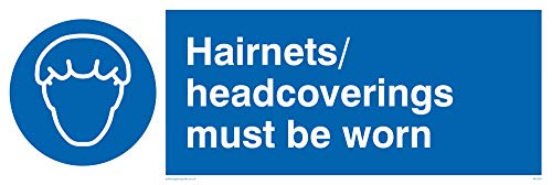 Viking Schilder mh204-l31-v "Haarnetze/Kopf zu tragen," Sign-, Vinyl, 100 mm H x 300 mm W Viking Schilder mh204-l31-v "Haarnetze/Kopf zu tragen," Sign-, Vinyl, 100 mm H x 300 mm W von Viking Signs