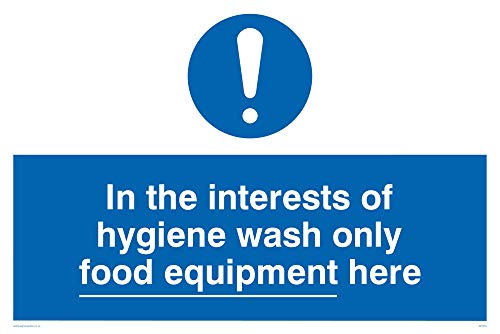 Viking Schilder mh210-a4l-v "Im Interesse der Hygiene Waschen nur Food Equipment hier" Zeichen, Vinyl, 200 mm x 300 mm Viking Schilder mh210-a4l-v "Im Interesse der Hygiene Waschen nur Food Equipment hier" Zeichen, Vinyl, 200 mm x 300 mm von Viking Signs