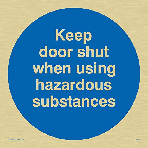 Viking Schilder mn660-s15-gv "Keep Tür Shut, wenn mit gefährlichen Stoffen" Sign, Gold-Vinyl, 150 mm H x 150 mm W Viking Schilder mn660-s15-gv "Keep Tür Shut, wenn mit gefährlichen Stoffen" Sign, Gold-Vinyl, 150 mm H x 150 mm W von Viking Signs