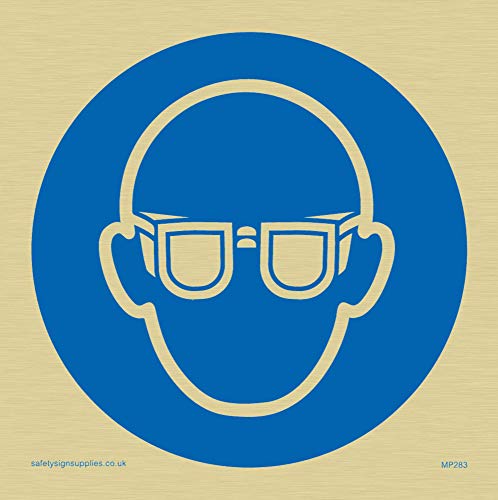 Viking Schilder mp283-s85-gv Eye Schutz Symbol vinyl, Gold, 85 mm H x 85 mm w Viking Schilder mp283-s85-gv Eye Schutz Symbol vinyl, Gold, 85 mm H x 85 mm w von Viking Signs