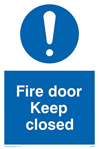 Viking Schilder mq231-a6p-v "FIRE DOOR KEEP geschlossen Zeichen, Vinyl, 150 mm H x 100 mm W von Viking Signs