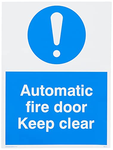 Viking Schilder mq245-a5p-v "Automatische Fire Door Keep Clear Schild, Vinyl, 200 mm H x 150 mm W von Viking Signs