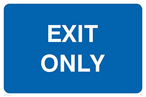 Viking Schilder mr585-a2l-v "Nur Exit, Zeichen, Vinyl, 400 mm H x 600 mm W Viking Schilder mr585-a2l-v "Nur Exit, Zeichen, Vinyl, 400 mm H x 600 mm W von Viking Signs
