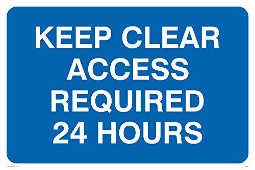 Viking Schilder mr586-a2l-v "Keep Clear Zugang erforderlich 24 Stunden" Zeichen, Vinyl, 400 mm H x 600 mm W von Viking Signs