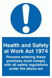 Viking Schilder mv299-a5p-v "Gesundheit und Sicherheit Arbeit ACT 5.014 cm Zeichen, Vinyl, 200 mm H x 150 mm W von Viking Signs