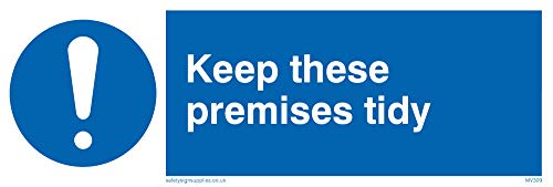 Viking Schilder mv309-l15-v "Keep These Premises Tidy" Zeichen, Vinyl, 50 mm H x 150 mm W Viking Schilder mv309-l15-v "Keep These Premises Tidy" Zeichen, Vinyl, 50 mm H x 150 mm W von Viking Signs