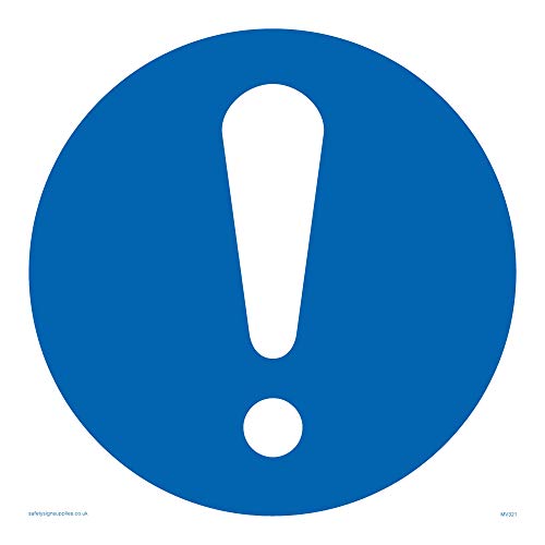 Viking Schilder mv321-s15-v Ausrufezeichen Symbol Zeichen, Vinyl, 150 mm H x 150 mm W Viking Schilder mv321-s15-v Ausrufezeichen Symbol Zeichen, Vinyl, 150 mm H x 150 mm W von Viking Signs
