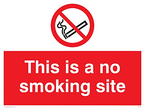 Viking Schilder pc537-a1l-ac "ist das Rauchen nicht gestattet Website Schild aus Aluminium, Composite, 600 mm H x 800 mm W von Viking Signs