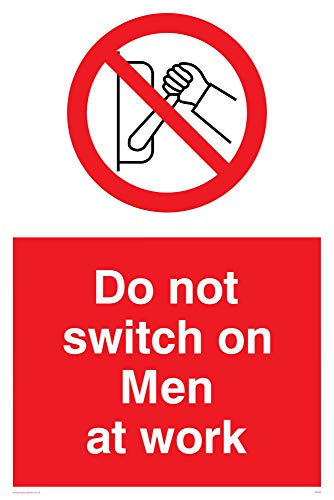 Viking Schilder pm45-a2p-ac "Nicht Schalter auf Men at Work" Schild aus Aluminium, Composite, 600 mm H x 400 mm W Viking Schilder pm45-a2p-ac "Nicht Schalter auf Men at Work" Schild aus Aluminium, Composite, 600 mm H x 400 mm W von Viking Signs