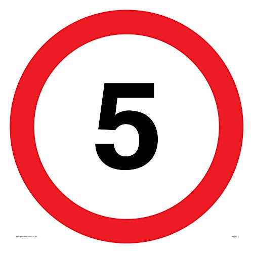 Viking Schilder pr542-s40-v "12,7 cm MPH oder 5 km/h Road Speed Symbol Zeichen, Vinyl, 400 mm H x 400 mm W Viking Schilder pr542-s40-v "12,7 cm MPH oder 5 km/h Road Speed Symbol Zeichen, Vinyl, 400 mm H x 400 mm W von Viking Signs