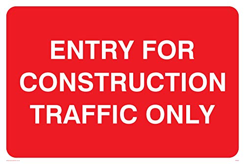 Viking Schilder pr562-a2l-v "Nur Eintrag für Konstruktion Traffic, Zeichen, Vinyl, 400 mm H x 600 mm W von Viking Signs