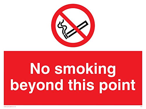 Viking Schilder ps4-a3l-3 m "No Smoking Beyond This Point" Zeichen, Kunststoff, 3 mm starr, 300 mm H x 400 mm W von Viking Signs