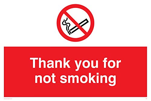 Viking Schilder ps6-a2l-ac "Thank You für nicht rauchen" Schild aus Aluminium, Composite, 400 mm H x 600 mm W Viking Schilder ps6-a2l-ac "Thank You für nicht rauchen" Schild aus Aluminium, Composite, 400 mm H x 600 mm W von Viking Signs