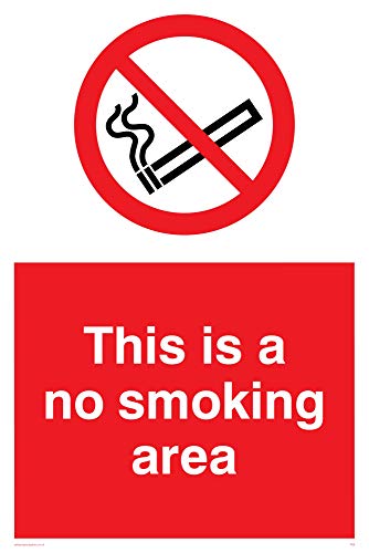 Viking Schilder ps9-a2p-v "Dies ist ein" No Smoking Area Zeichen, Vinyl, 600 mm H x 400 mm W von Viking Signs