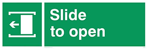 Viking Schilder sa394-l62–1 m links Pfeil "Slide to open" Zeichen, 1 mm halbstarr Kunststoff, 200 mm H x 600 mm W Viking Schilder sa394-l62–1 m links Pfeil "Slide to open" Zeichen, 1 mm halbstarr Kunststoff, 200 mm H x 600 mm W von Viking Signs