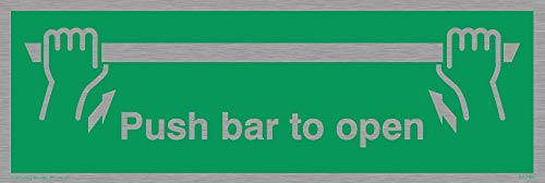 Viking Schilder sa396-l15-ms "Push Bar zu öffnen" Sign, marine Grade Edelstahl, 50 mm H x 150 mm W Viking Schilder sa396-l15-ms "Push Bar zu öffnen" Sign, marine Grade Edelstahl, 50 mm H x 150 mm W von Viking Signs