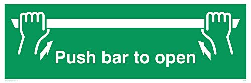 Viking Schilder sa396-l41-v "Push Bar zu öffnen" Sign, Vinyl, 150 mm H x 450 mm W Viking Schilder sa396-l41-v "Push Bar zu öffnen" Sign, Vinyl, 150 mm H x 450 mm W von Viking Signs