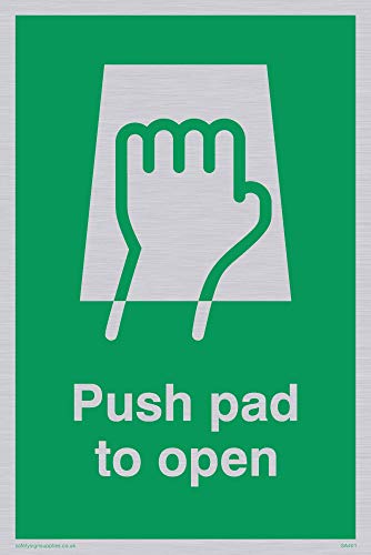 Viking Schilder sa401-a6p-sv "Push Pad zu öffnen" Sign, silber Vinyl, 150 mm H x 100 mm W Viking Schilder sa401-a6p-sv "Push Pad zu öffnen" Sign, silber Vinyl, 150 mm H x 100 mm W von Viking Signs