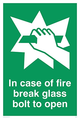 Viking Schilder sa405-a4p-v "in Fall von Fire Break Glass Dorn zu öffnen"-Zeichen, Vinyl, 300 mm H x 200 mm W von Viking Signs