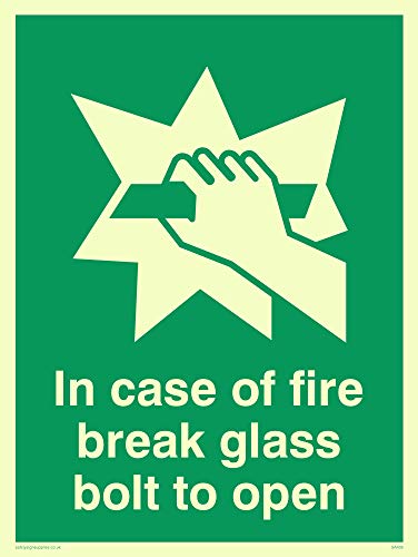 Viking Schilder sa405-a5p-pv "in Fall von Fire Break Glass Dorn zu öffnen"-Zeichen, nachleuchtend Aufkleber, 200 Mm H x 150 mm W Viking Schilder sa405-a5p-pv "in Fall von Fire Break Glass Dorn zu öffnen"-Zeichen, nachleuchtend Aufkleber, 200 Mm H x 150 mm W von Viking Signs