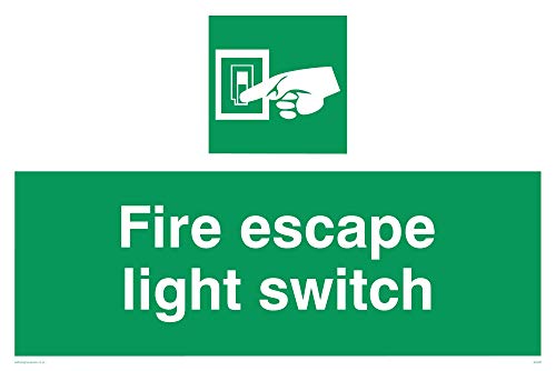 Viking Schilder sa408-a4l-v "FIRE ESCAPE Light Switch" Zeichen, Vinyl, 200 mm H x 300 mm W Viking Schilder sa408-a4l-v "FIRE ESCAPE Light Switch" Zeichen, Vinyl, 200 mm H x 300 mm W von Viking Signs