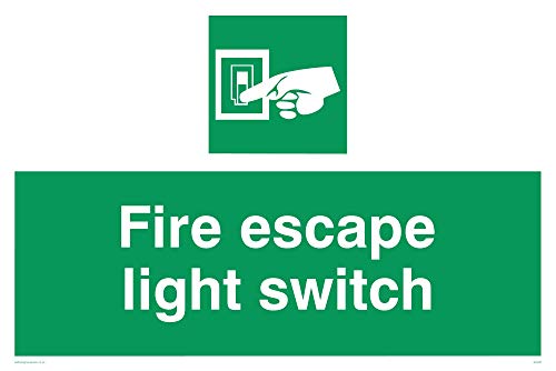 Viking Schilder sa408-a4l-v "FIRE ESCAPE Light Switch" Zeichen, Vinyl, 200 mm H x 300 mm W von Viking Signs